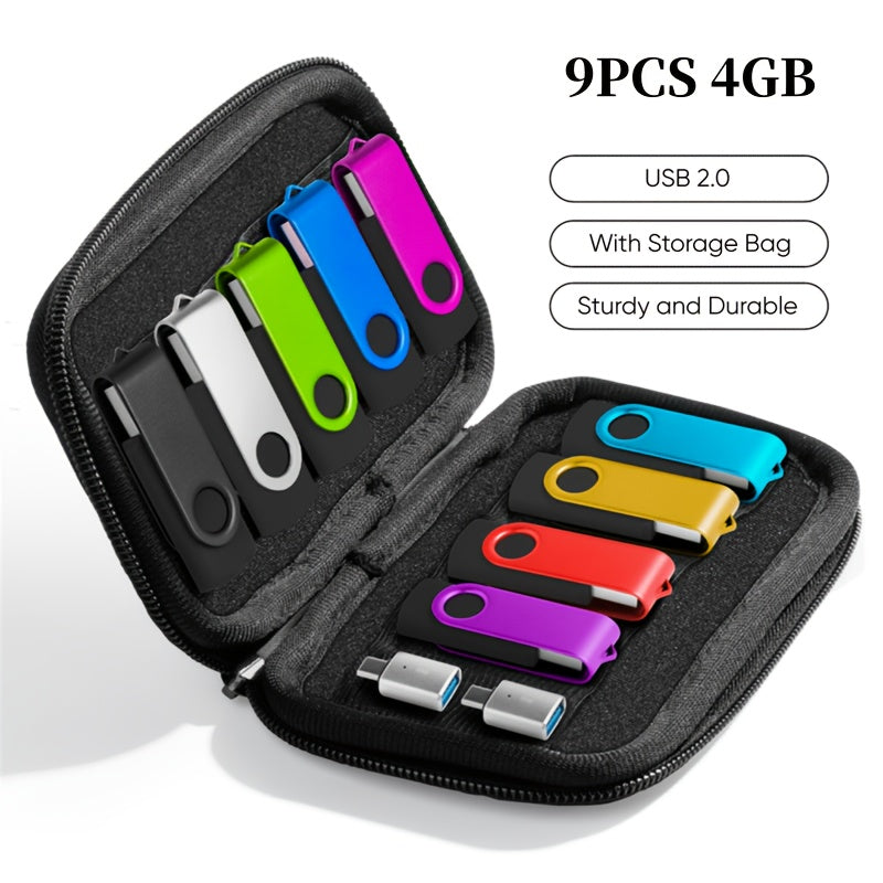 USB Flash Drive Set with USB-C Adapters