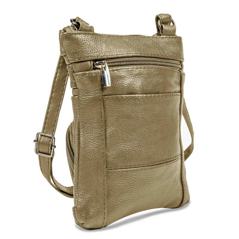 Genuine Leather Crossbody Handbag in Multiple Colors