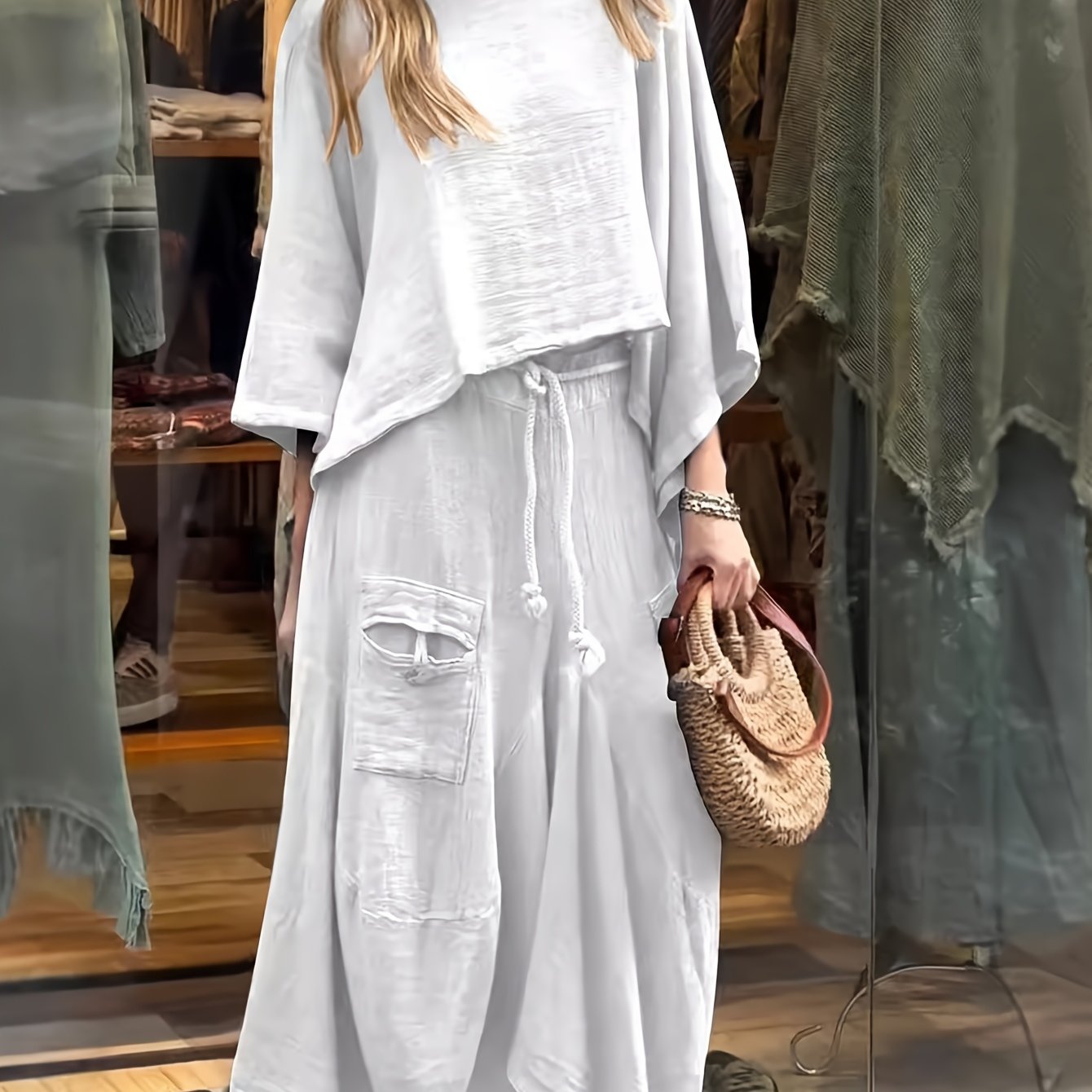 Plus Size Women’s Fashion 2pcs Outfit Set