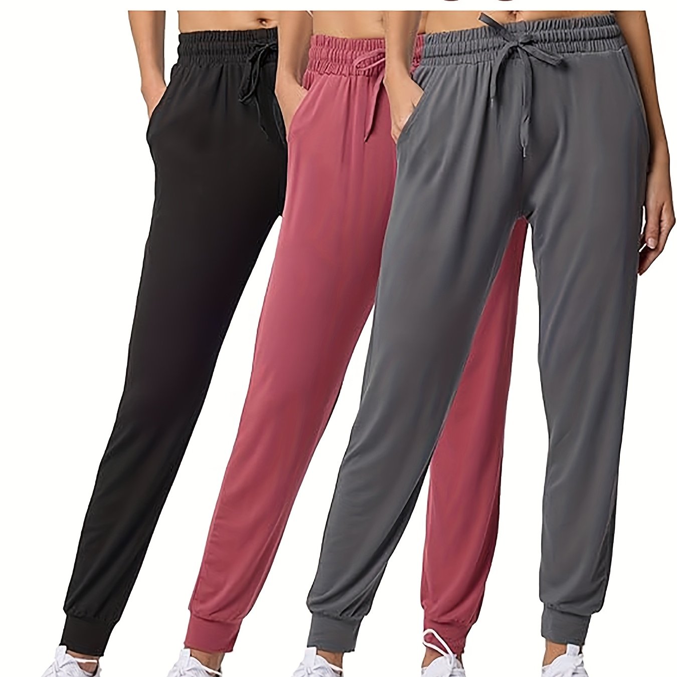 Ultra-Soft Joggers 3-Pack for Women