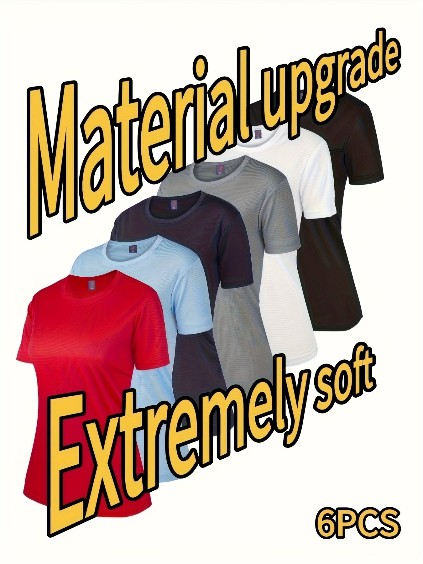 Light Beige Women T-Shirt Set of Six