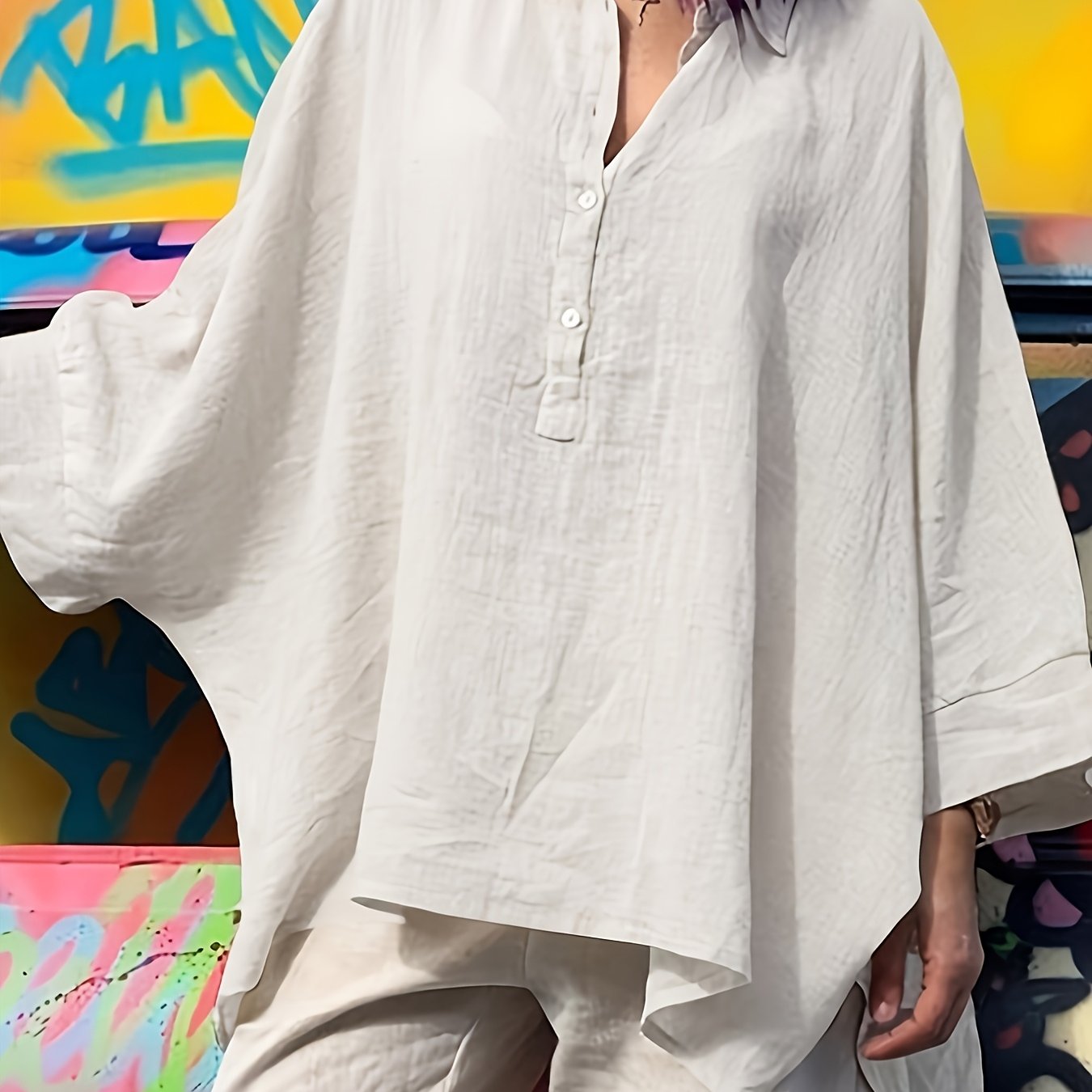 Chic Summer Cotton Loose Tops for Women