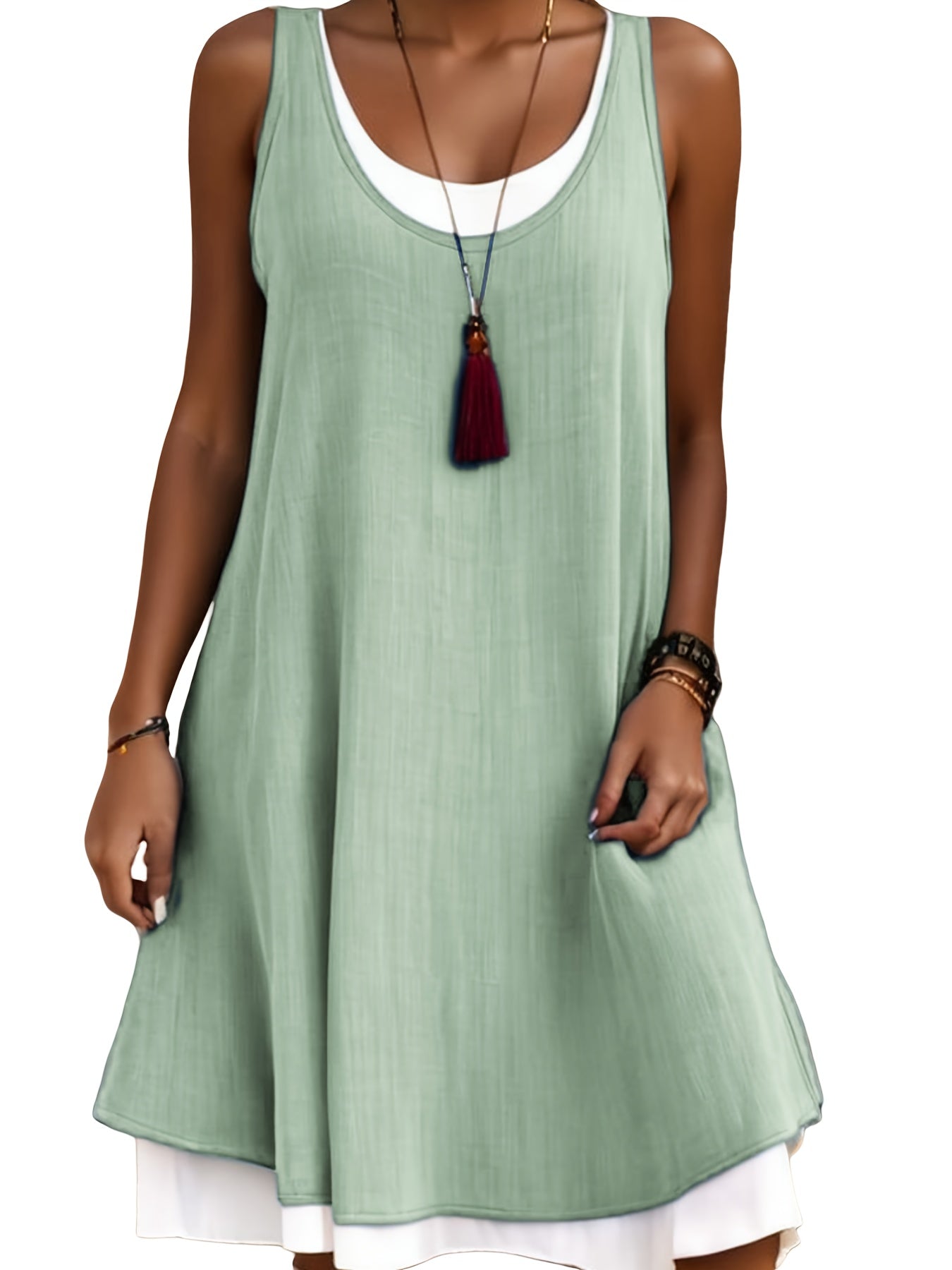 Plus Size Casual Loose Linen Dress