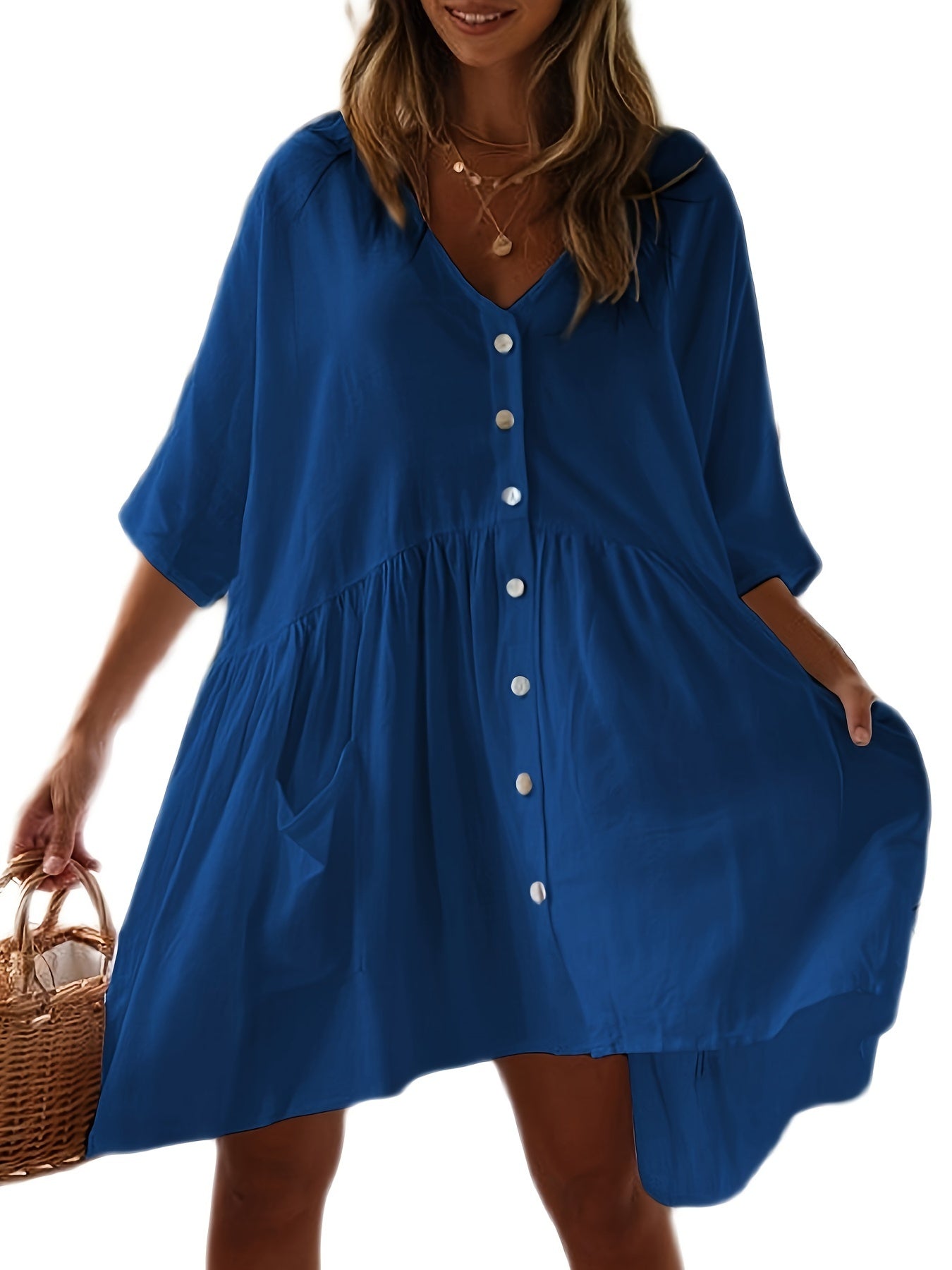 Chic Loose-Fitting Beach Coverup Dress