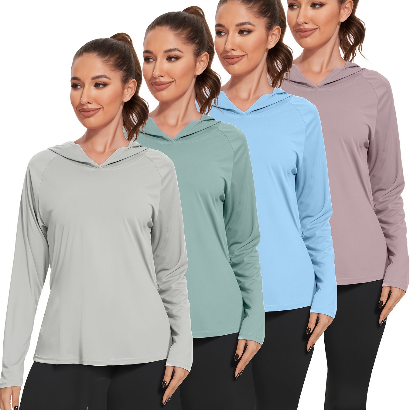 OYGSIEG Women's Sunscreen Long Sleeve T-Shirts
