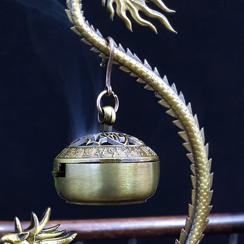 Golden Dragon Incense Burner for Zen Decor
