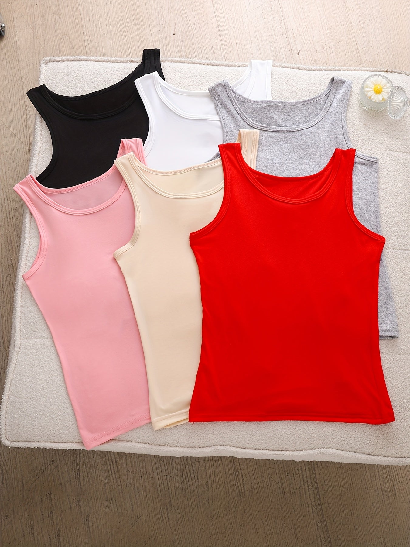 6 Pack Women's Sleeveless Tank Tops