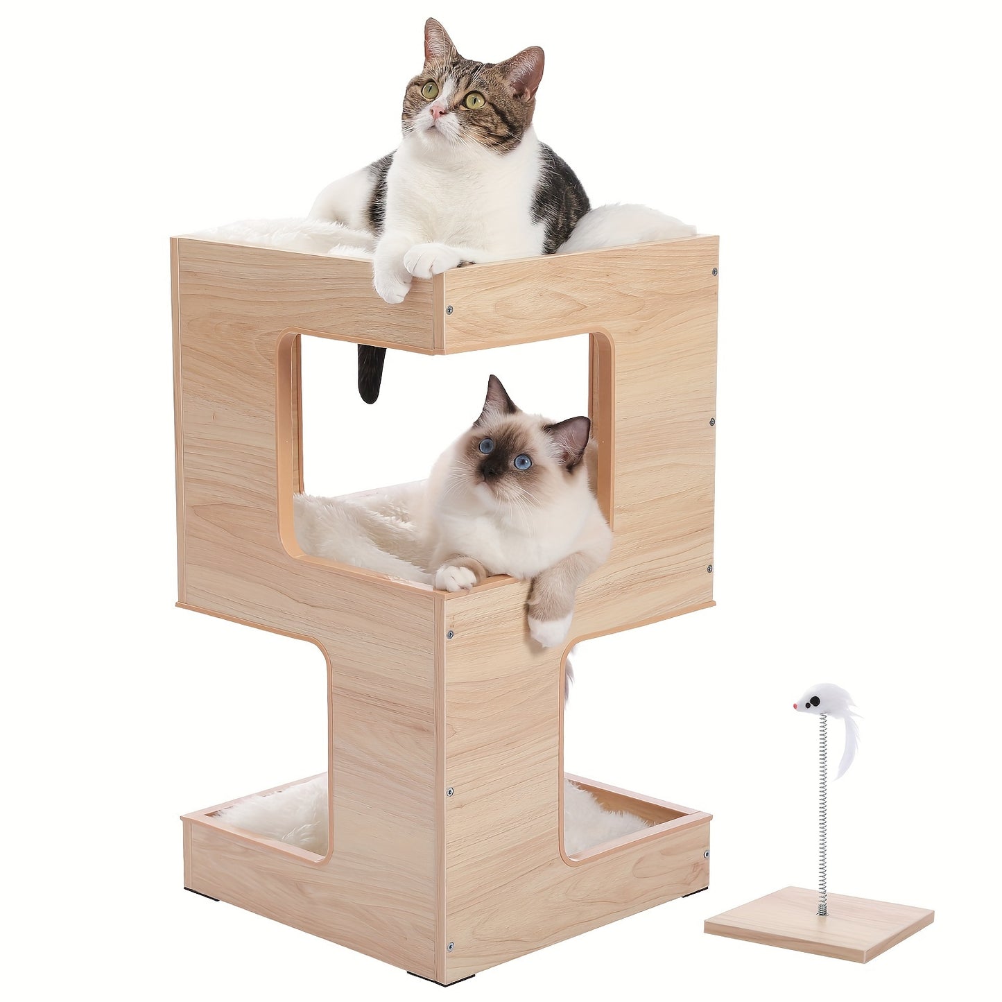 Small Modern Cat Tree With Toy