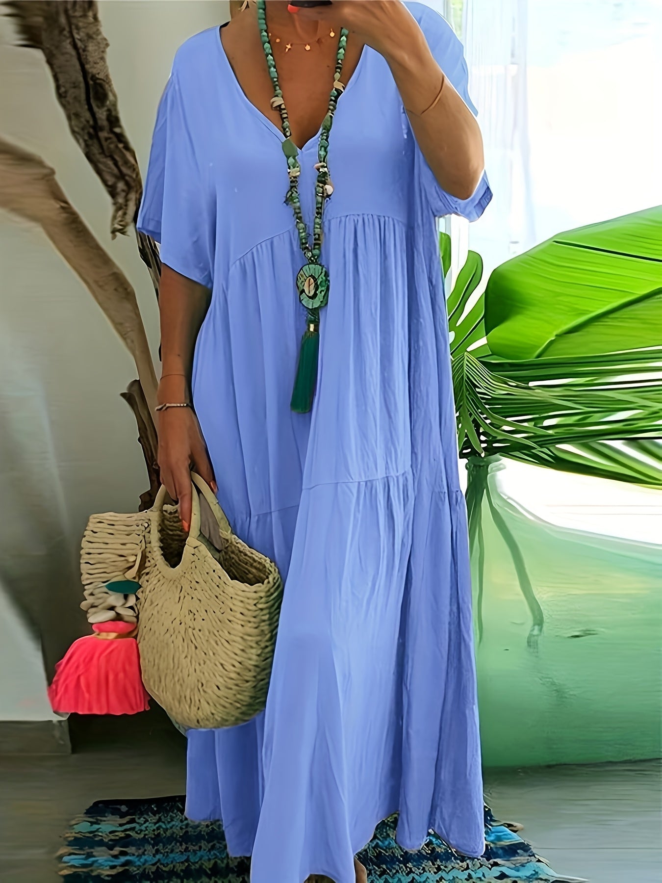 Plus Size Women's Casual Maxi Dress