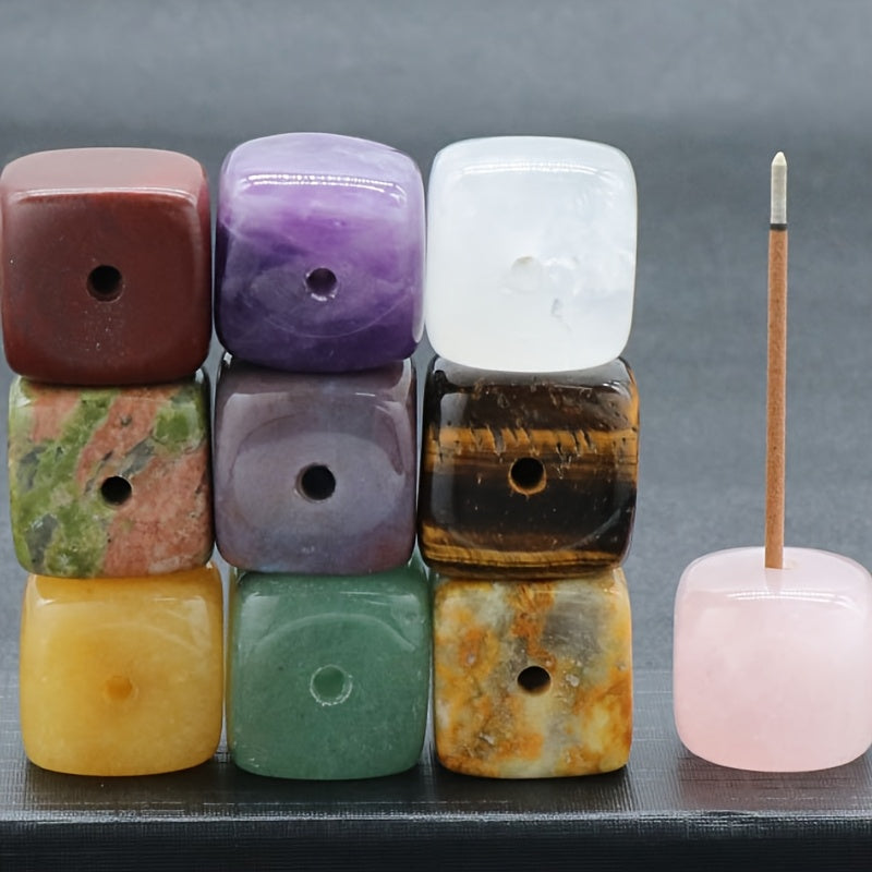 Natural Crystal Agate Incense Holders Set
