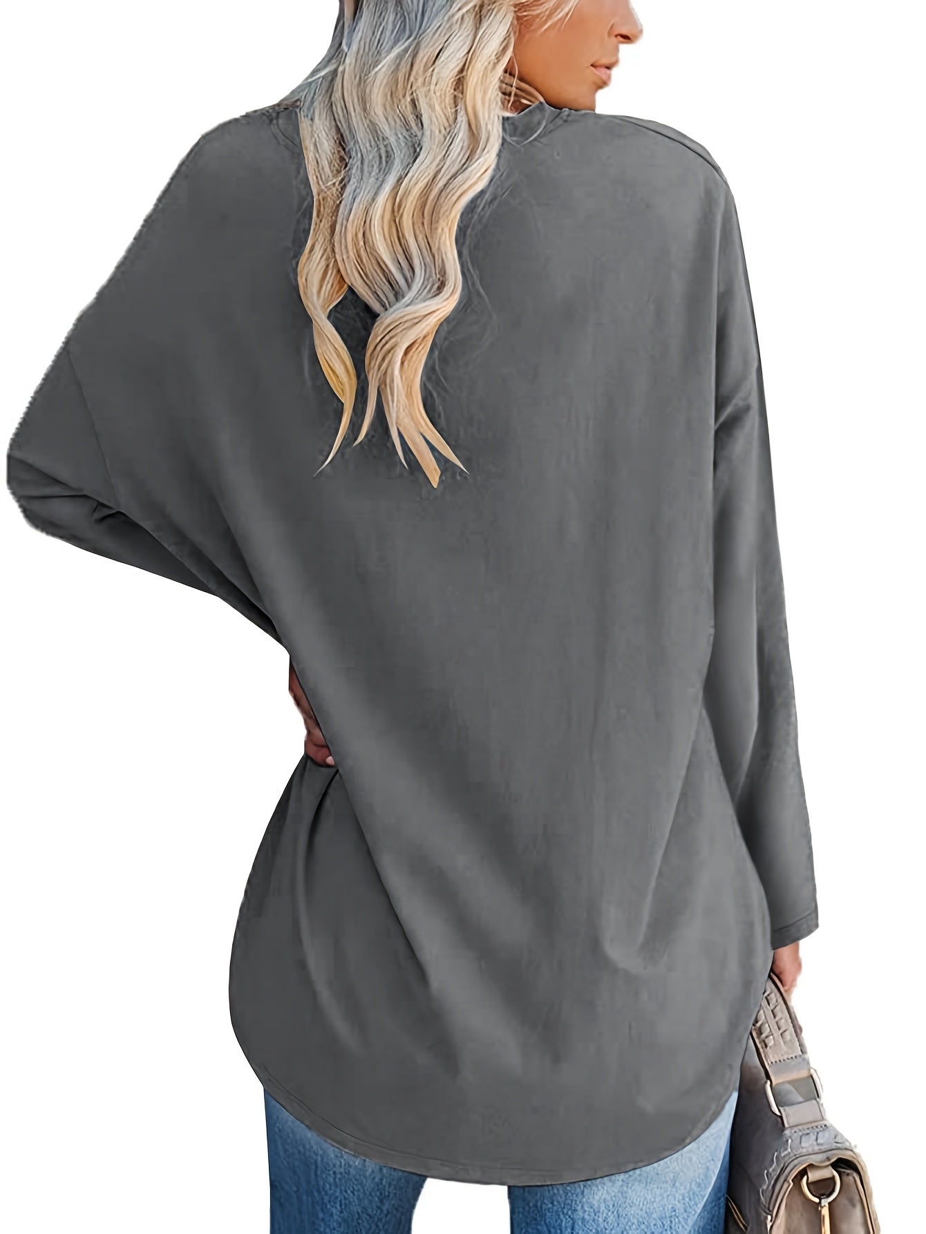 Women's Oversized Long Sleeve Tunic Tee