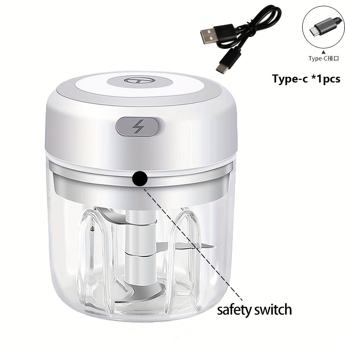 Electric Mini Garlic Chopper USB Meat Grinder