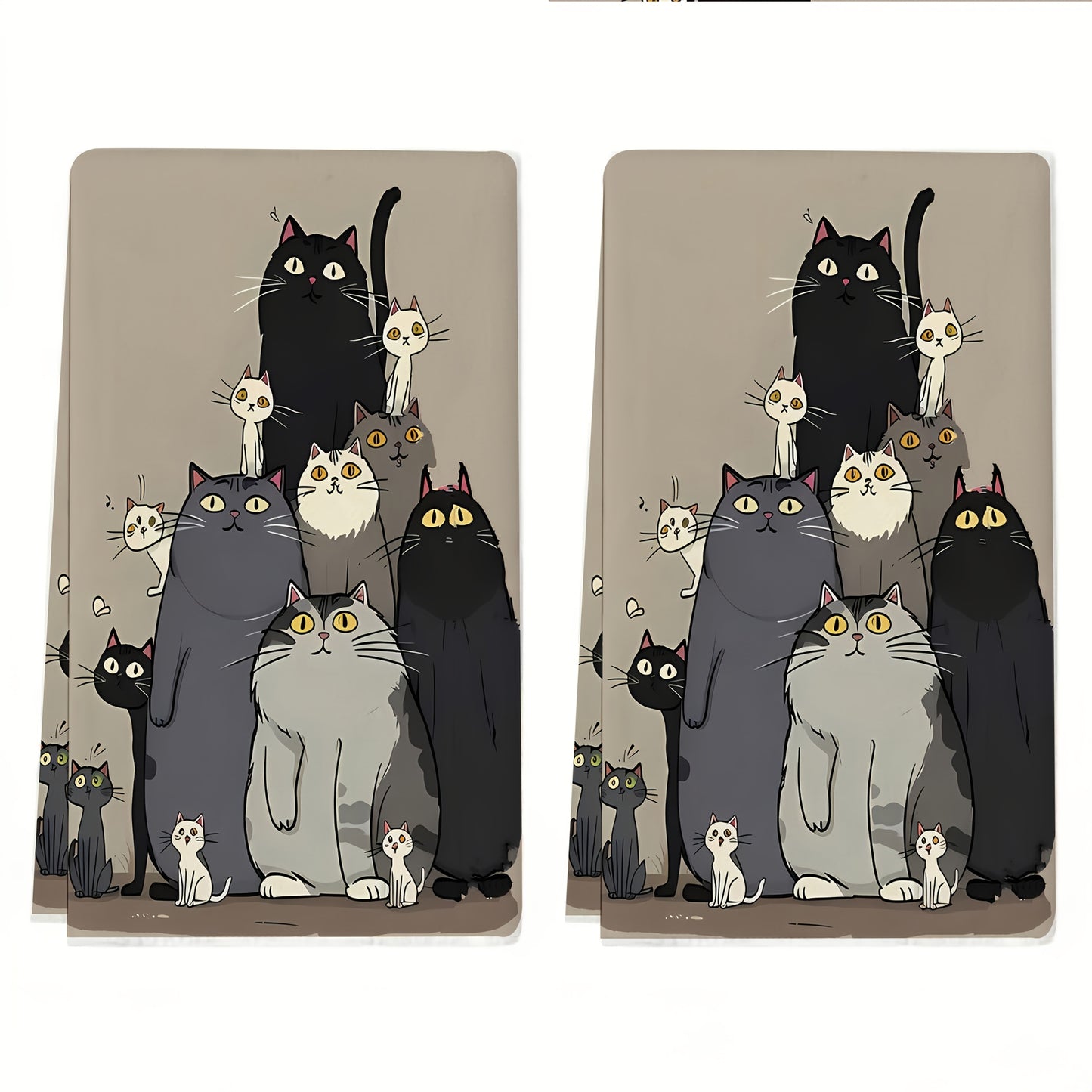 Black Cat Kitchen Towels Set of Two