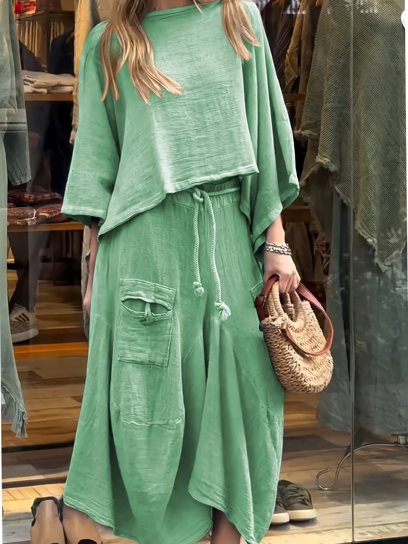 Plus Size Women’s Fashion 2pcs Outfit Set
