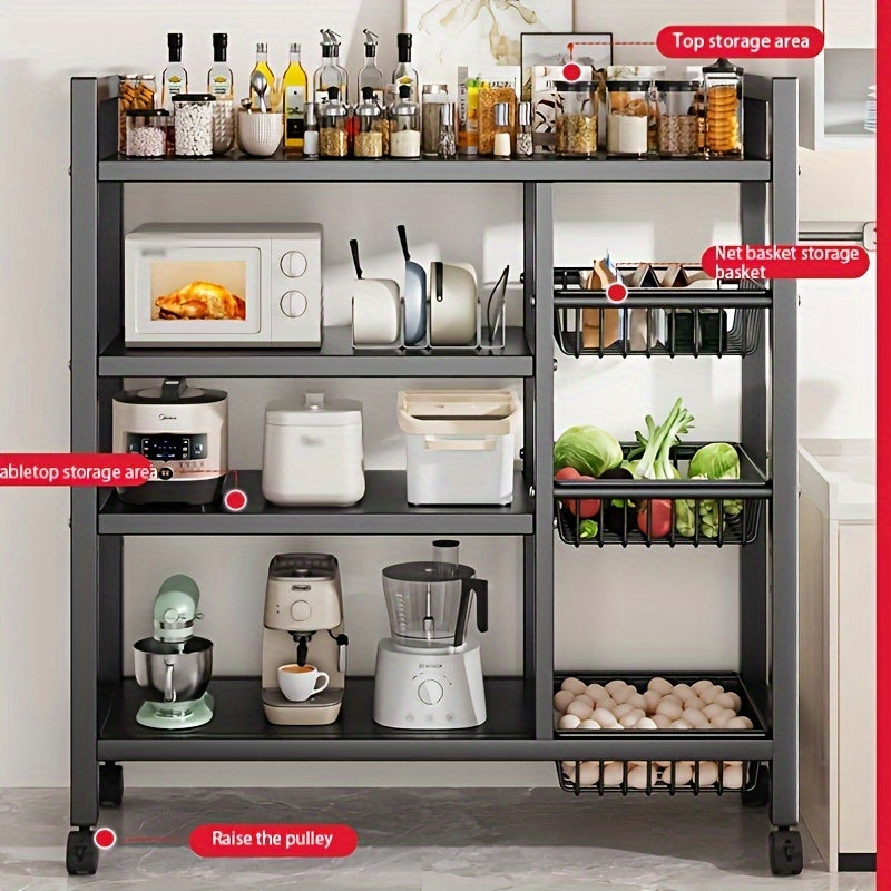 Adjustable 4-Storey Kitchen Storage Rack