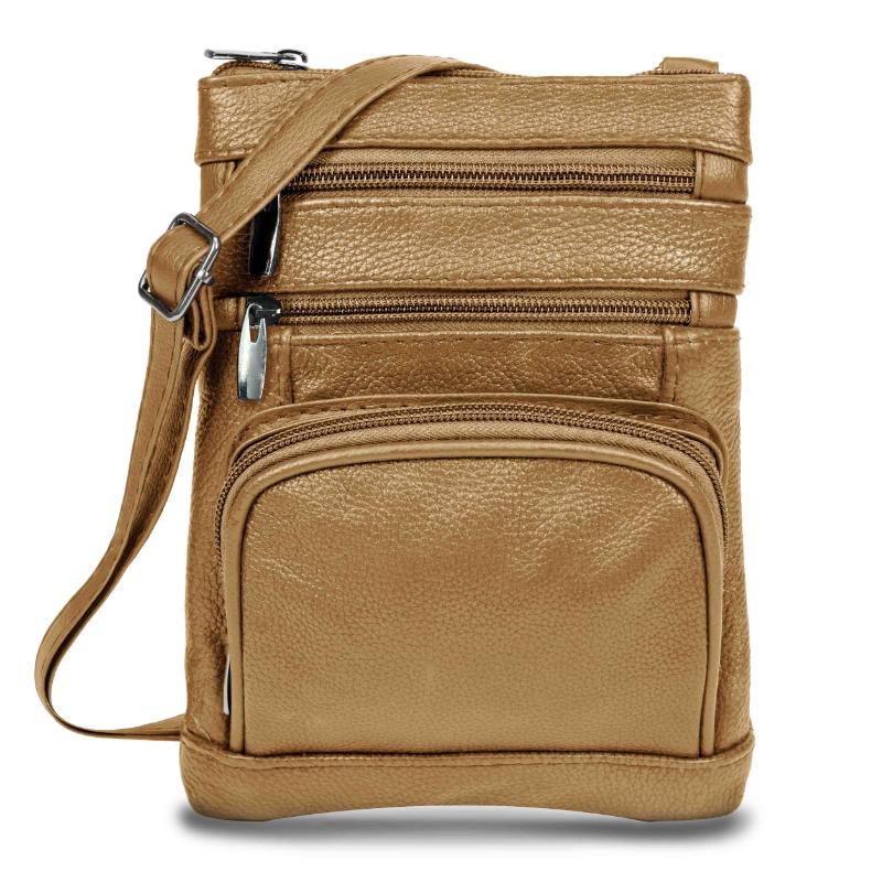 Genuine Leather Crossbody Handbag in Multiple Colors