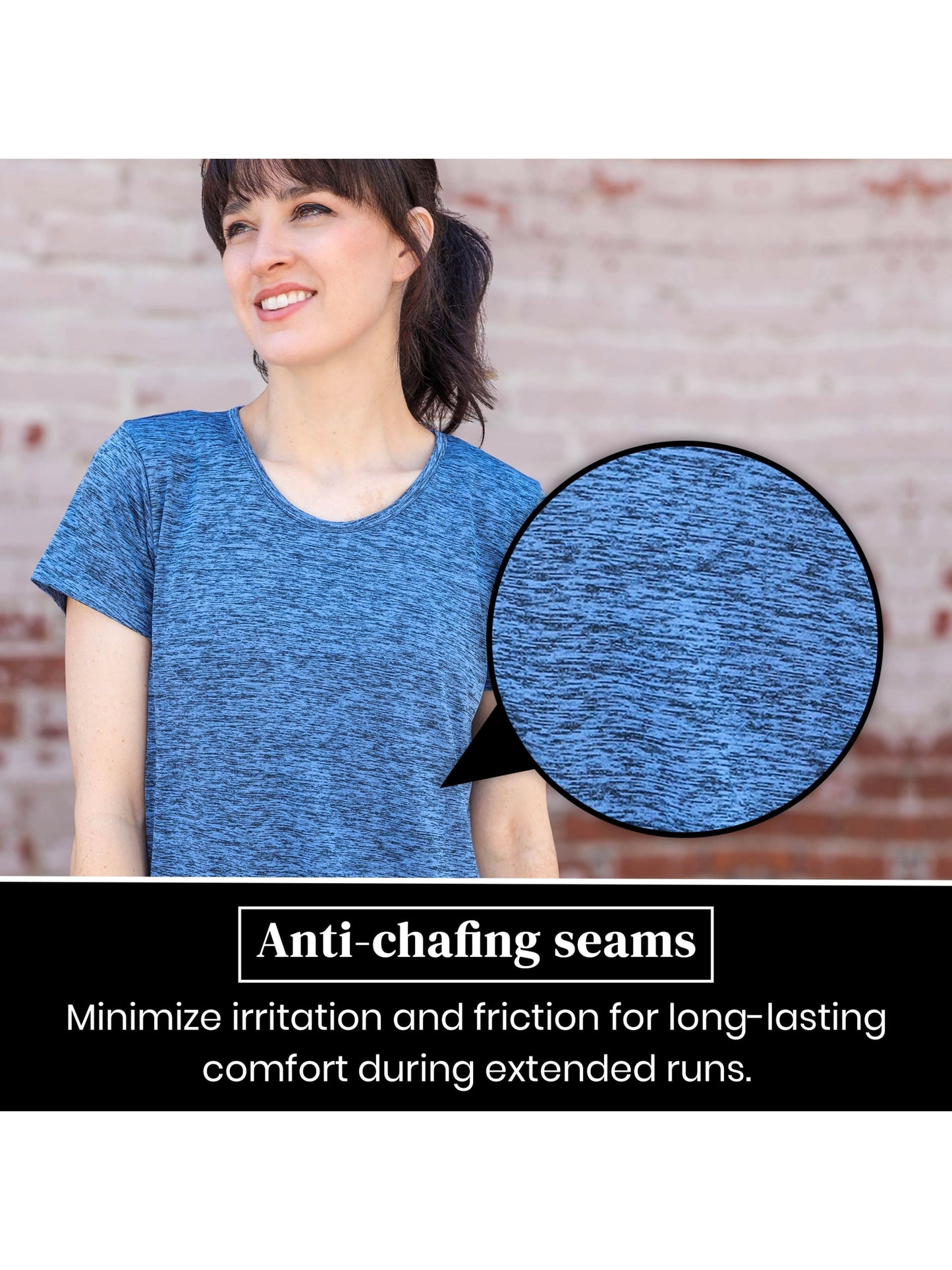 Women's Quick Dry Activewear T Shirts 5 Pack