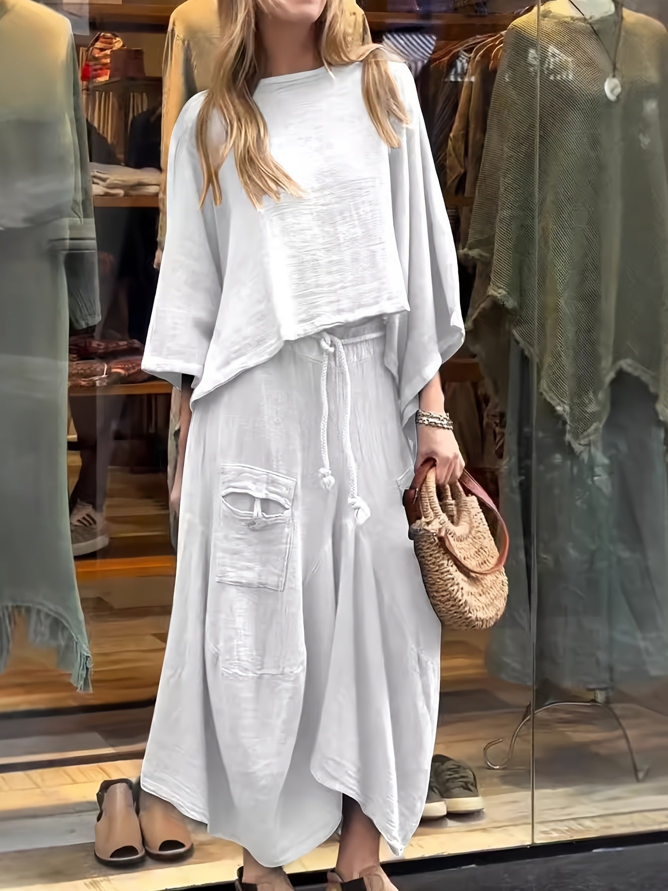 Plus Size Women’s Fashion 2pcs Outfit Set