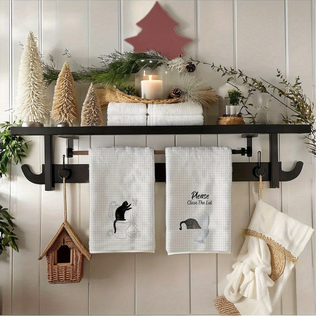 Funny Cat Bathroom Towels Gift Set