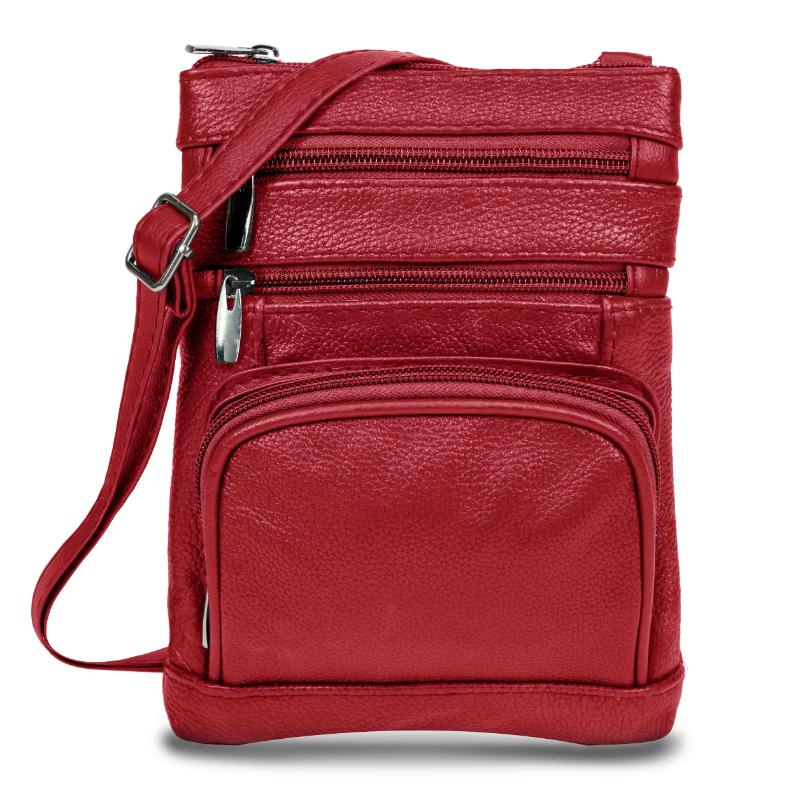Genuine Leather Crossbody Handbag in Multiple Colors