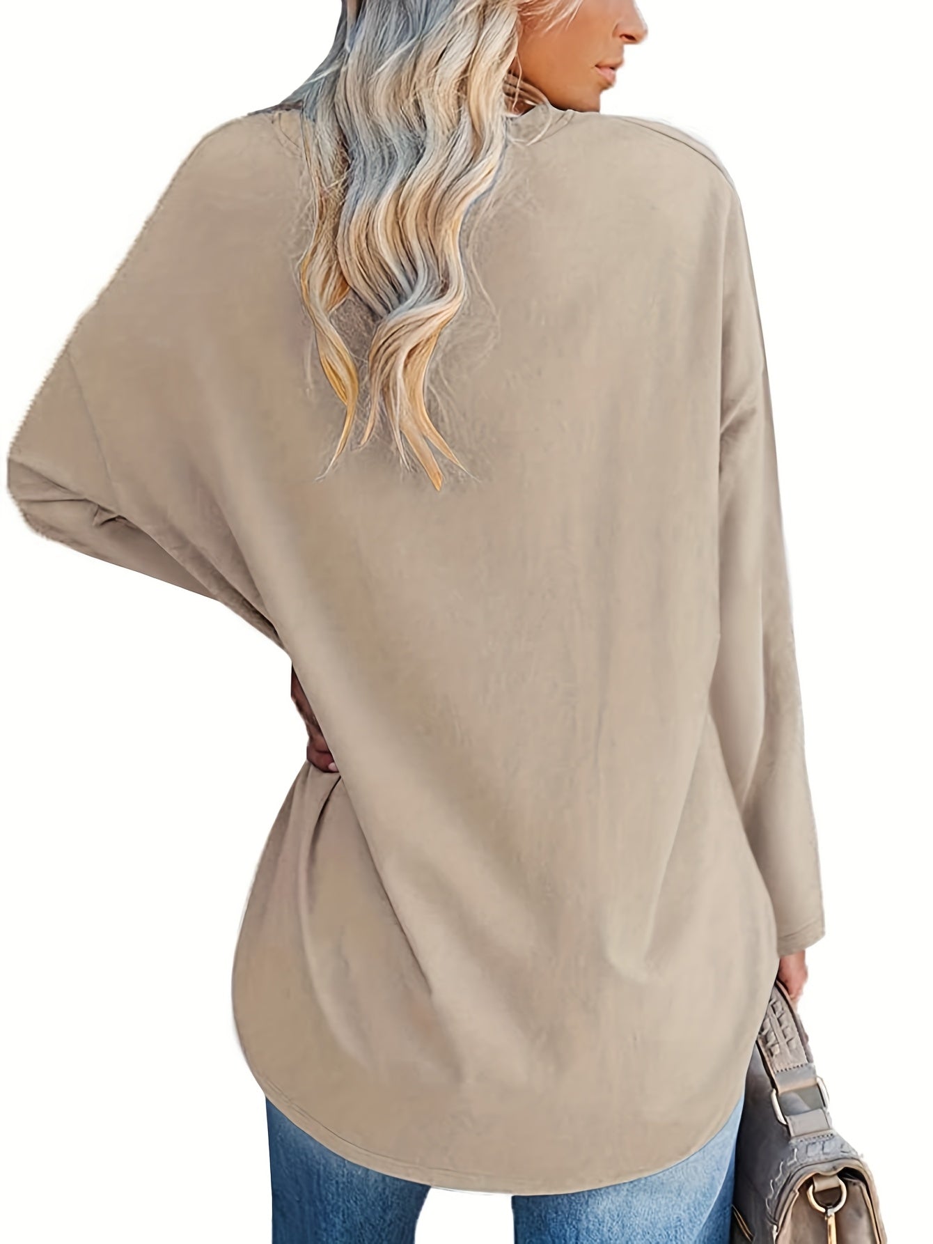 Women's Oversized Long Sleeve Tunic Tee