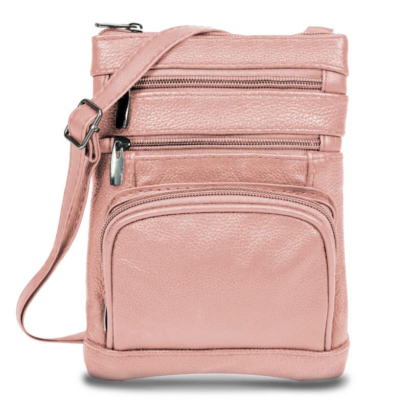 Genuine Leather Crossbody Handbag in Multiple Colors