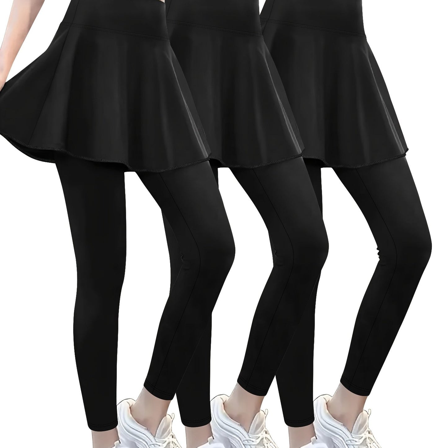 High Waist Yoga Leggings 3-Pack With Pockets