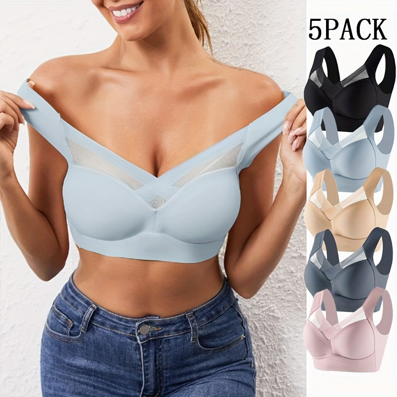 Wireless Sports Bra 5 Pack for Women