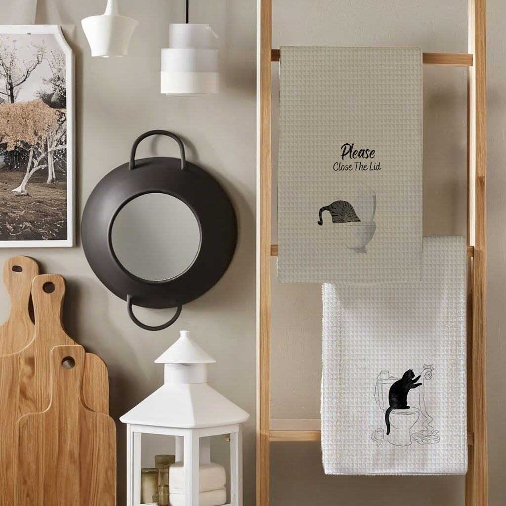 Funny Cat Bathroom Towels Gift Set