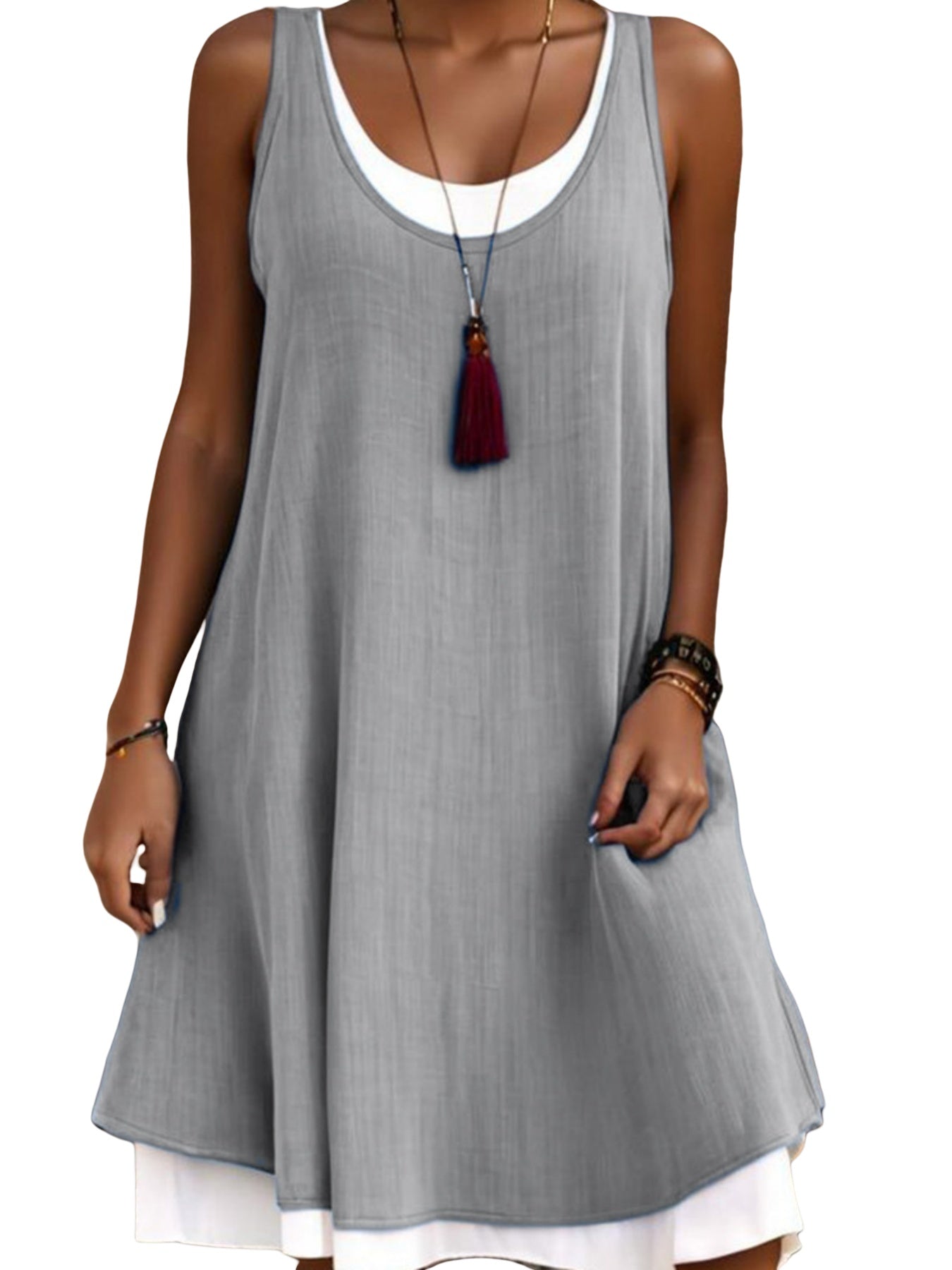 Plus Size Casual Loose Linen Dress