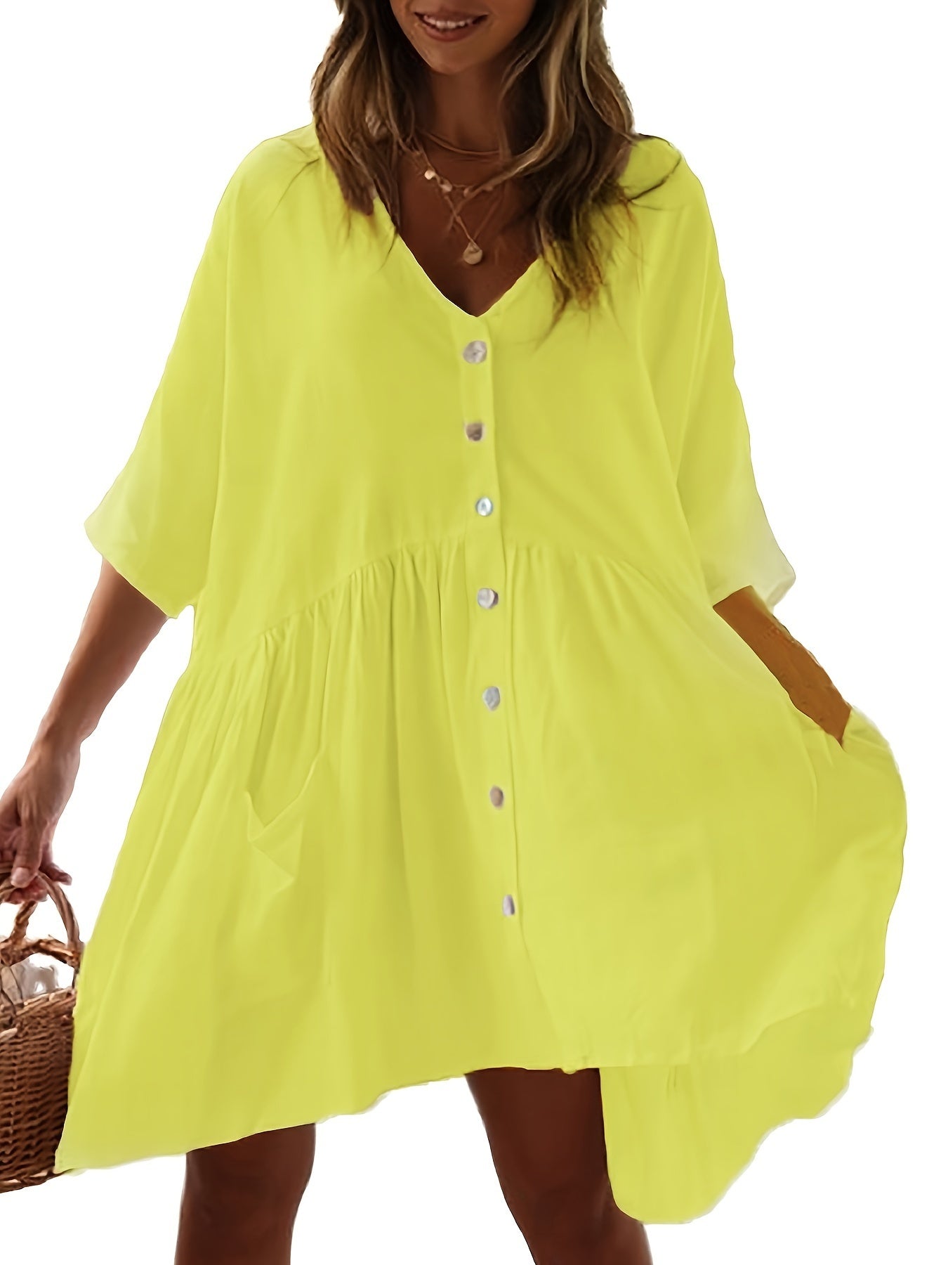 Chic Loose-Fitting Beach Coverup Dress