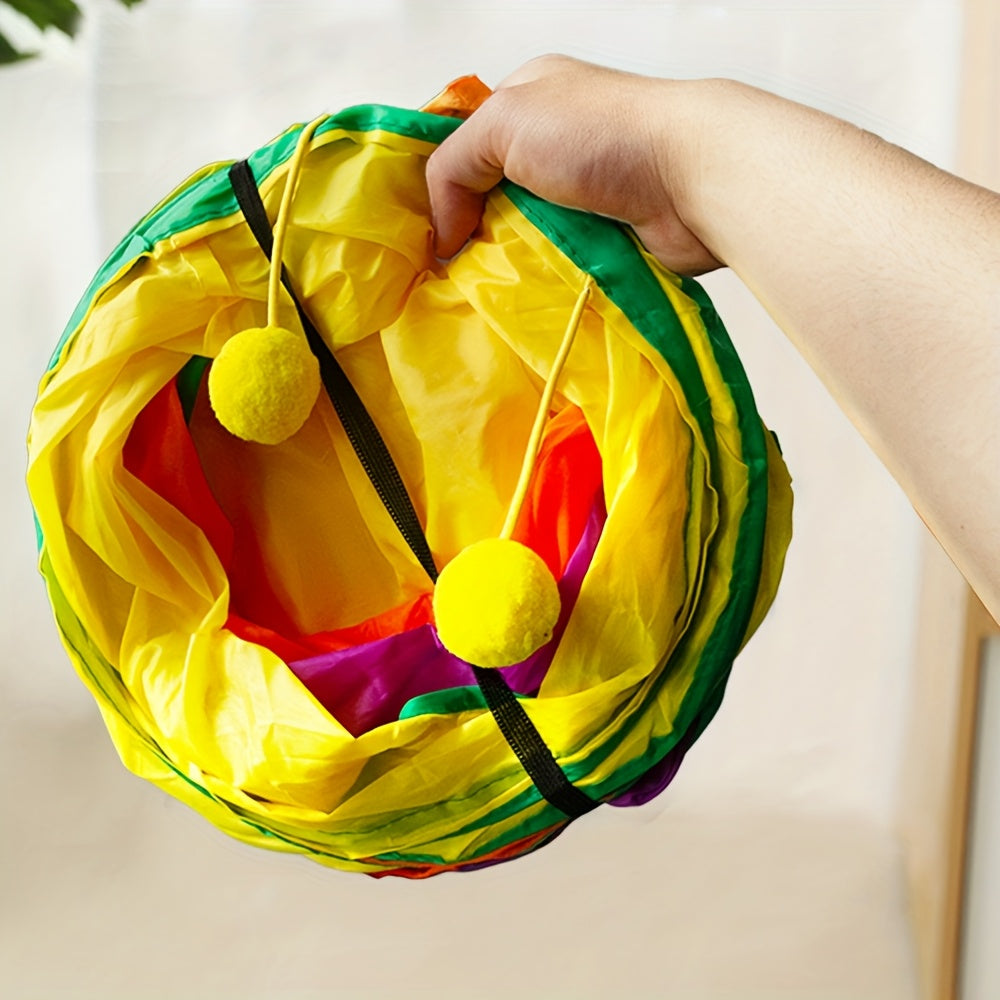 E-Shaped Cat Tunnel With Ball Wand