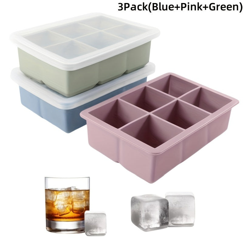 Silicone Ice Cube Tray Set With Lid
