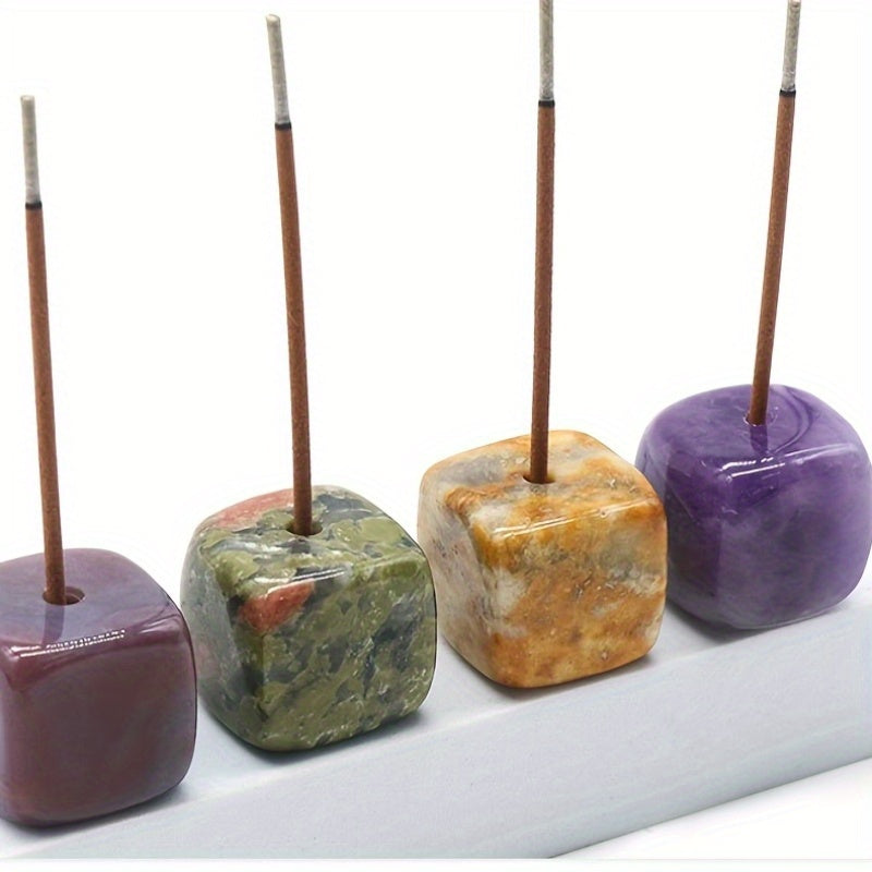 Natural Crystal Agate Incense Holders Set
