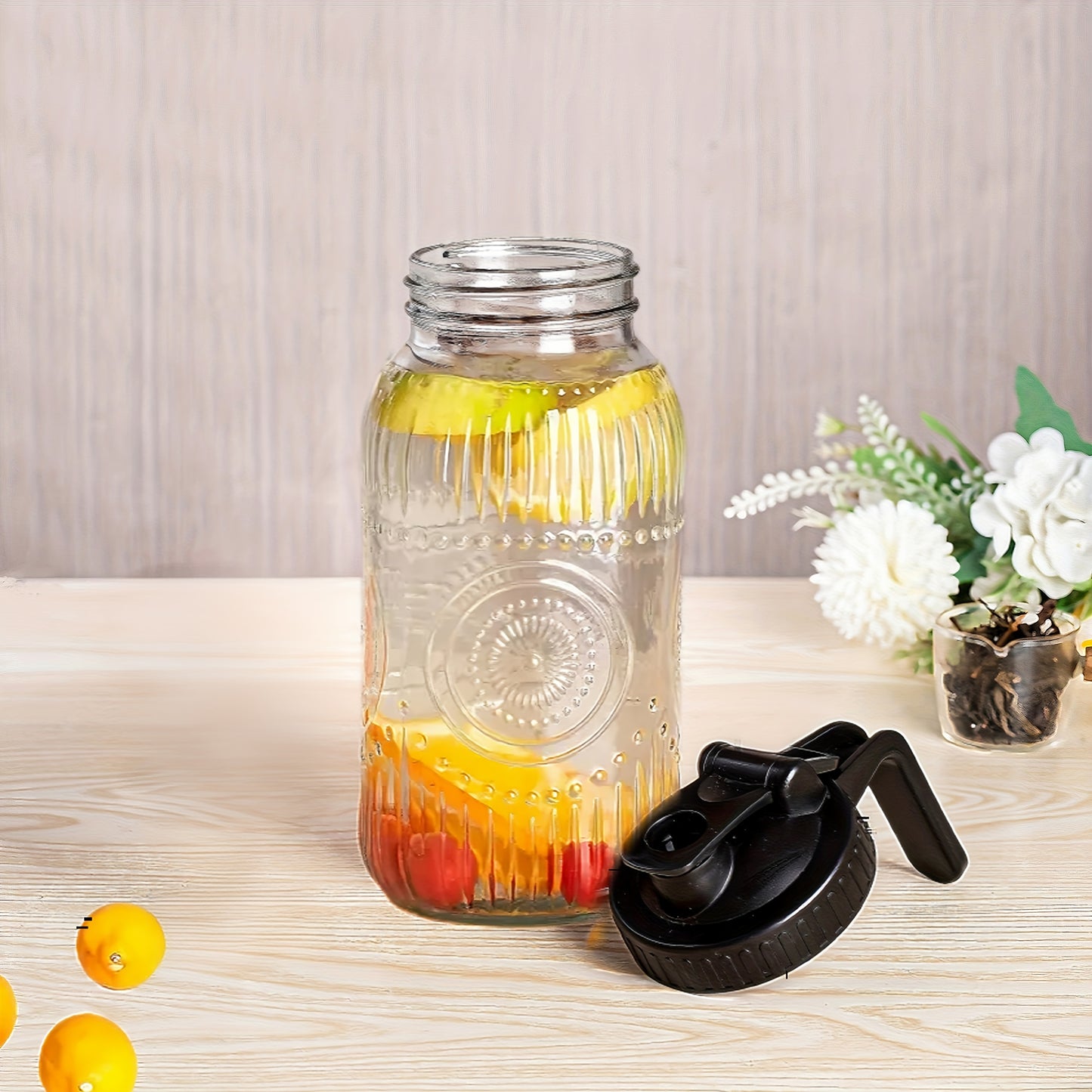 Vintage 64 Oz Mason Jar Pitcher