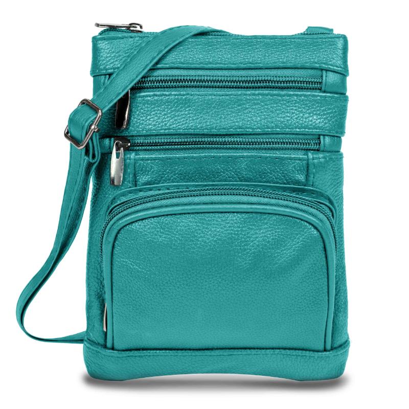 Genuine Leather Crossbody Handbag in Multiple Colors