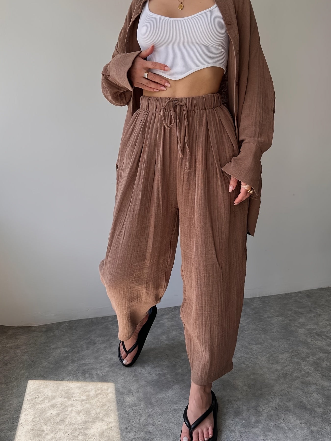 Simple Fashion Two-Piece Suit Set