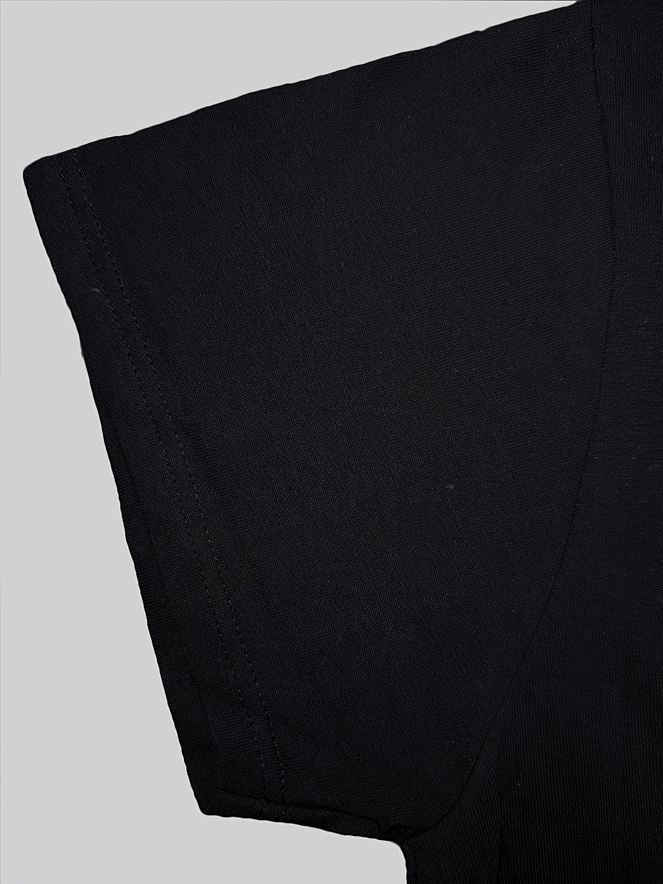 Black Cotton Tee with Bold Lettering