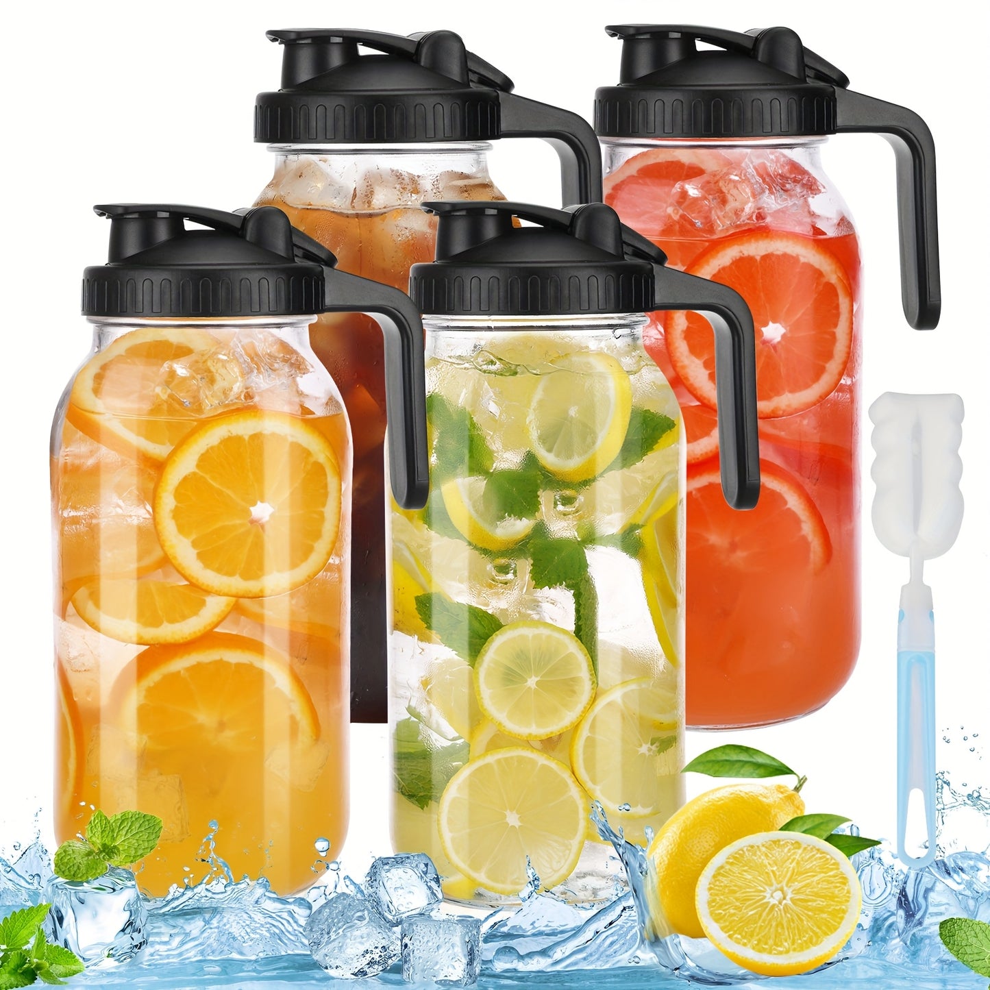 Sun Tea Glass Jar Set for Cold Beverages