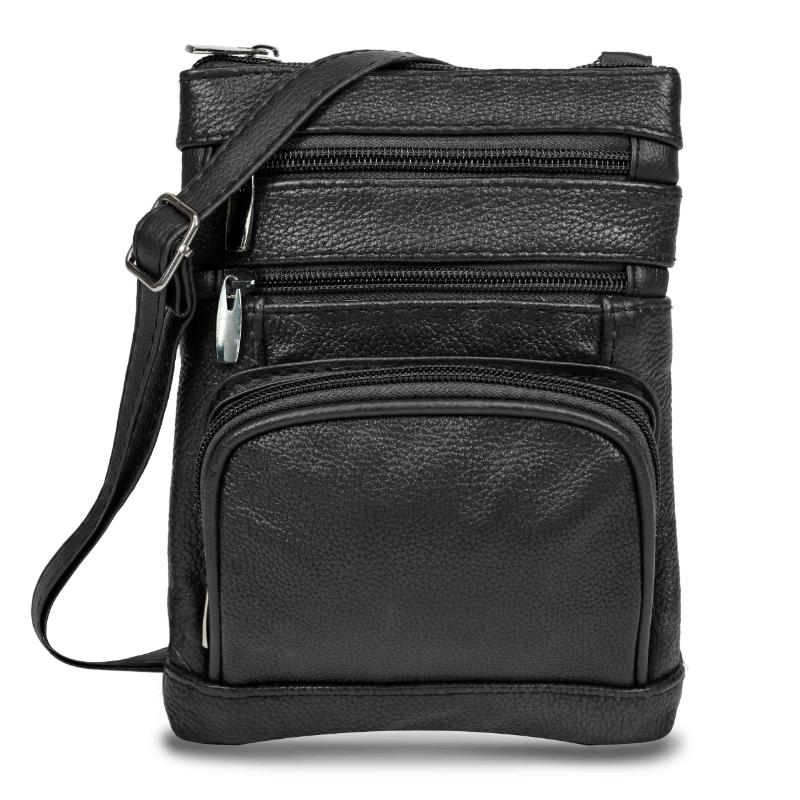 Genuine Leather Crossbody Handbag in Multiple Colors
