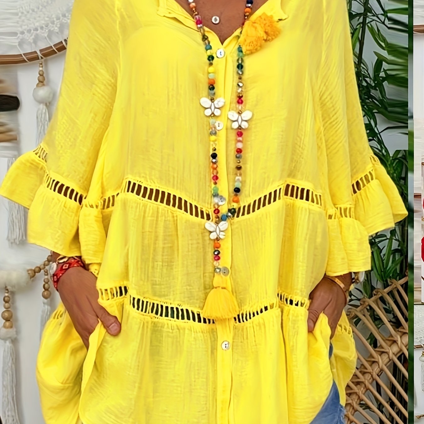 Summer Women's Boho Linen Shirt Dress