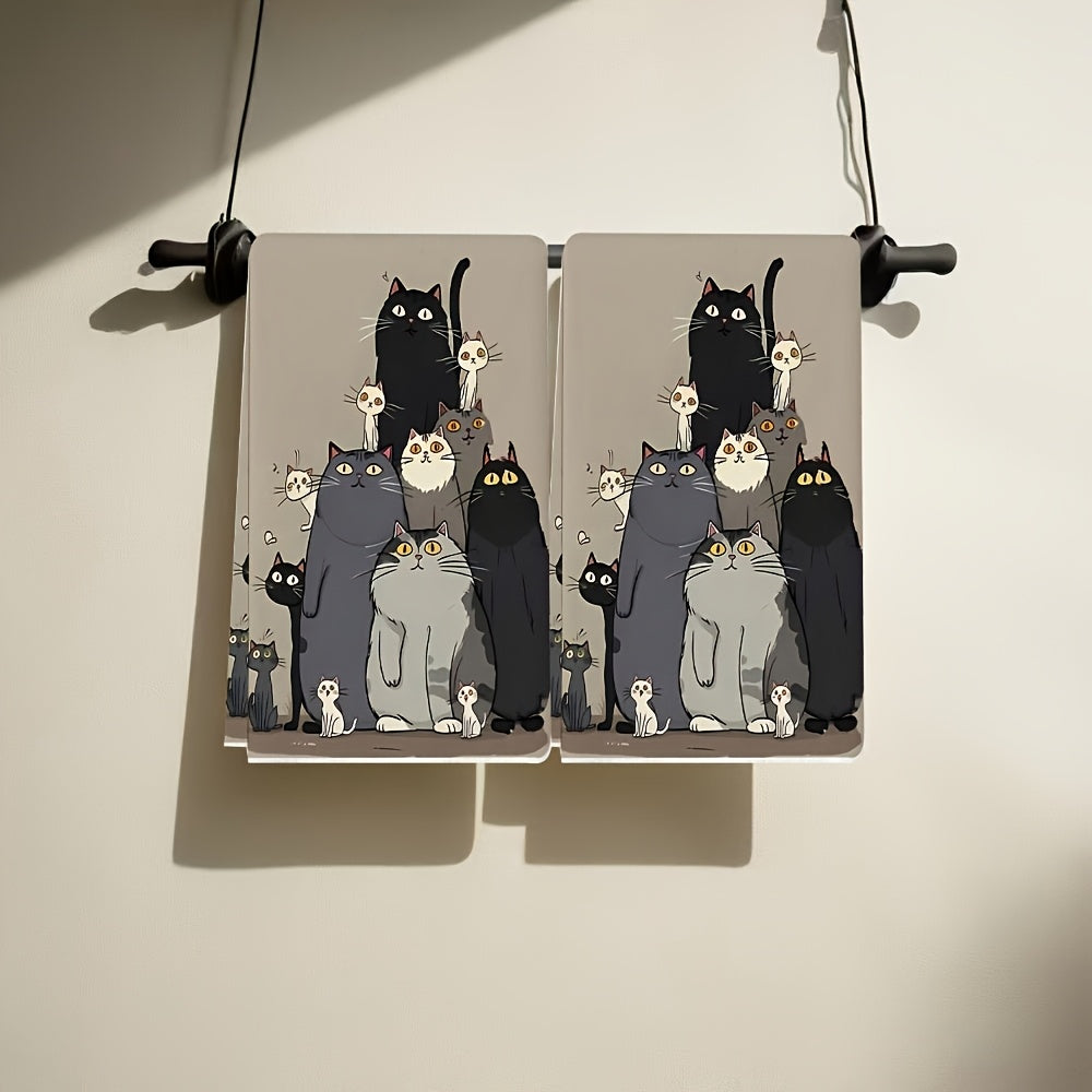 Black Cat Kitchen Towels Set of Two