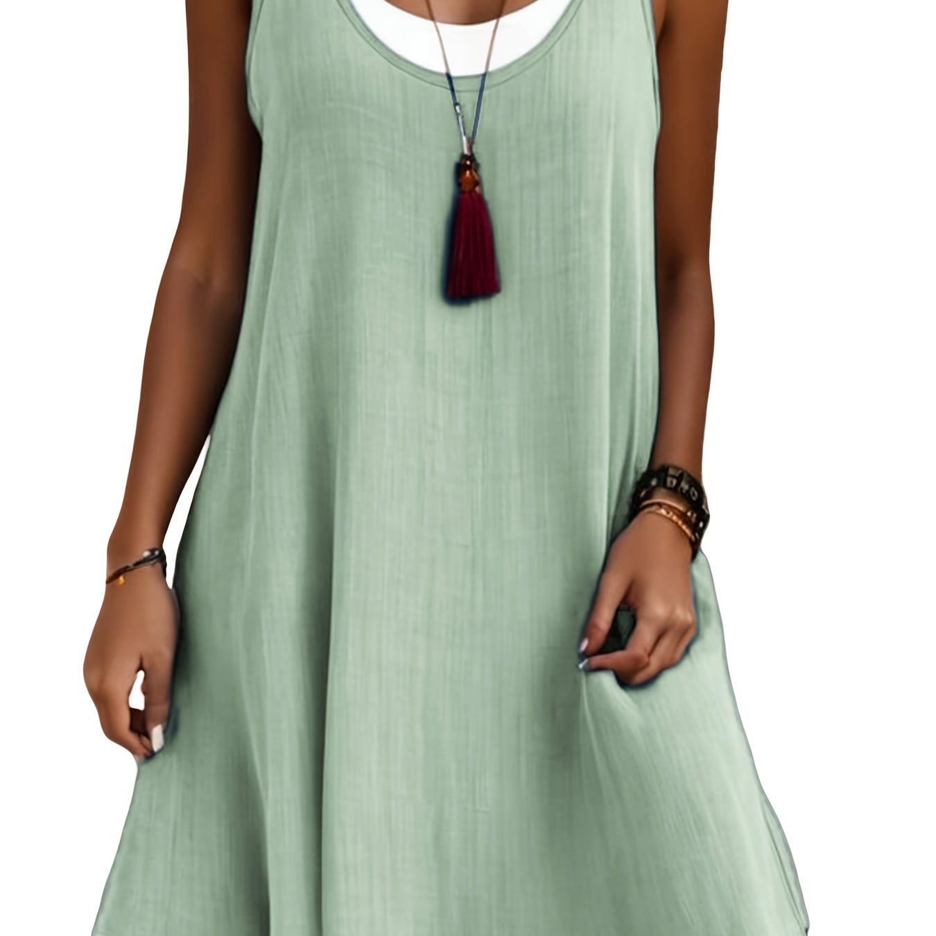Plus Size Casual Loose Linen Dress