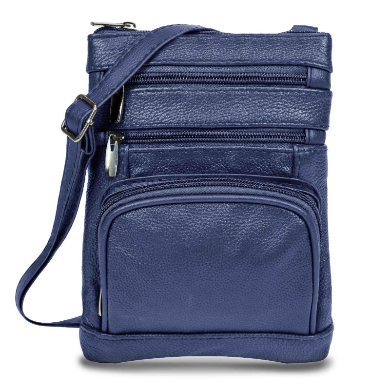 Genuine Leather Crossbody Handbag in Multiple Colors
