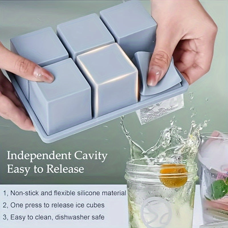 Silicone Ice Cube Tray Set With Lid