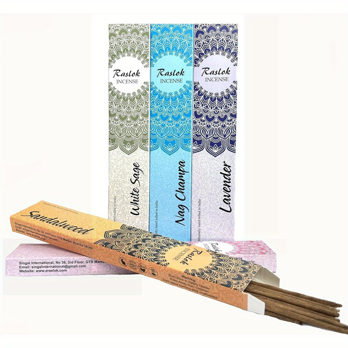 Natural Incense Sticks 10-Pack Mixed Scents