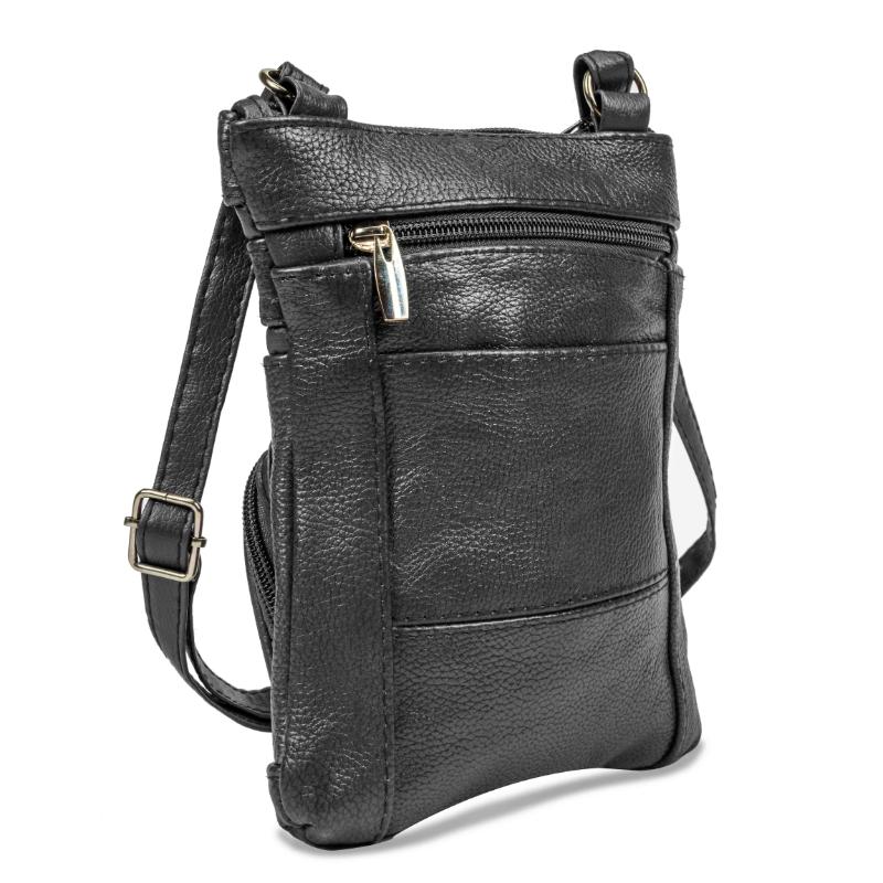 Genuine Leather Crossbody Handbag in Multiple Colors