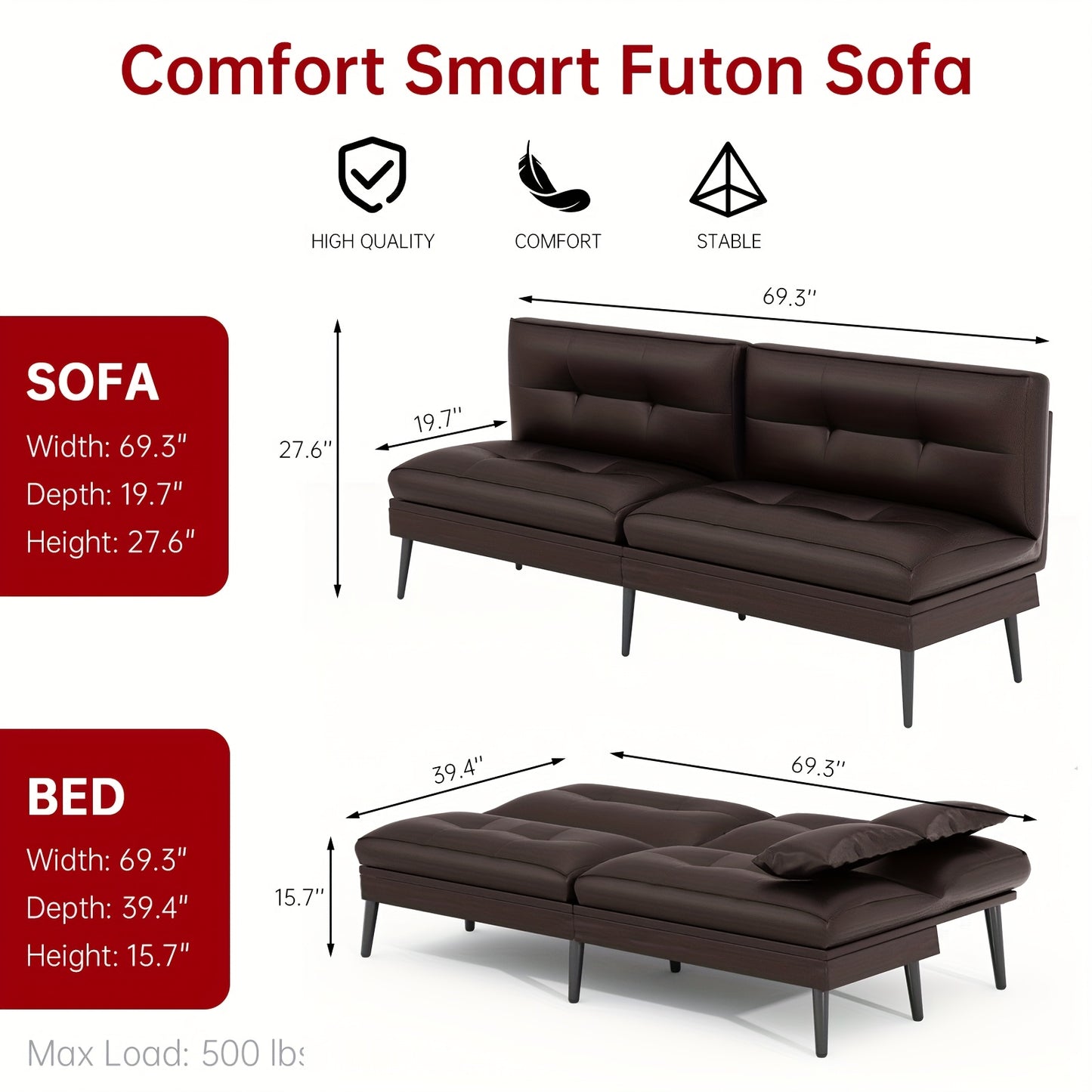 Dual-Purpose Sofa Bed for Small Spaces