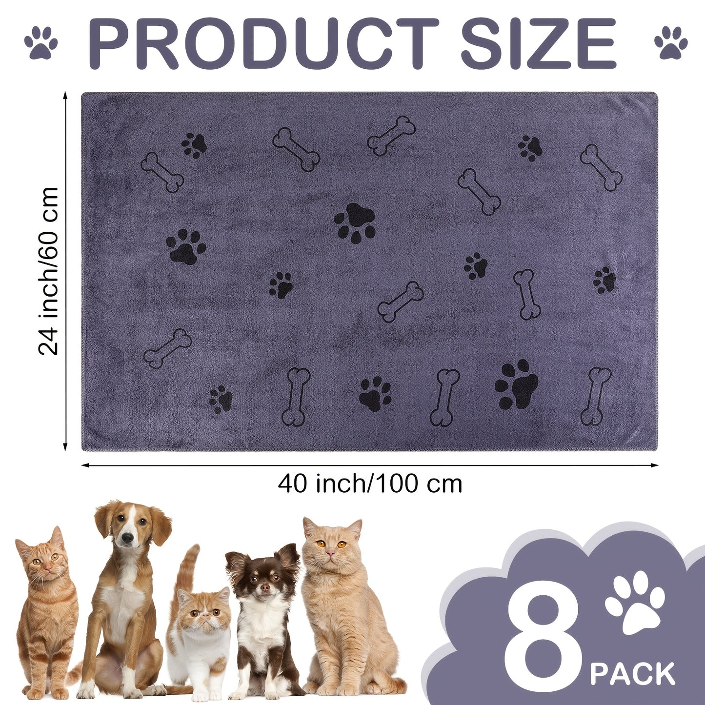 Microfiber Pet Towels for Dogs and Cats