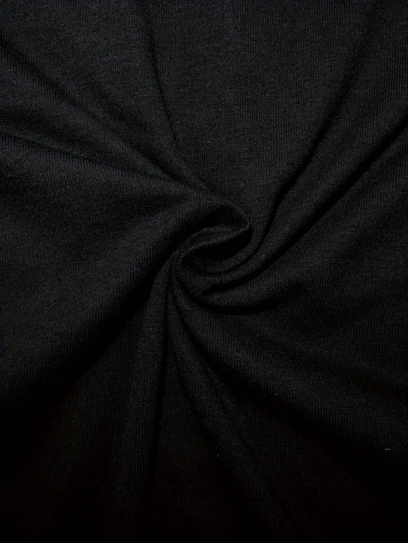 Black Cotton Tee with Bold Lettering